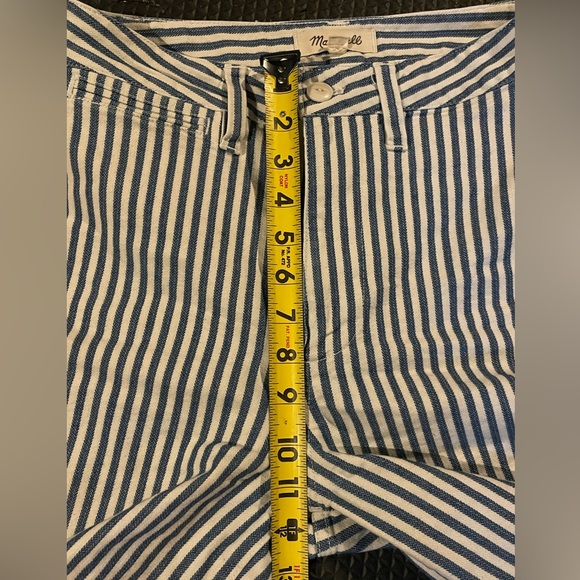 Madewell Emmett Wide-Leg Crop Jeans in Herringbone Railroad Stripe size 26T - Picture 9 of 9
